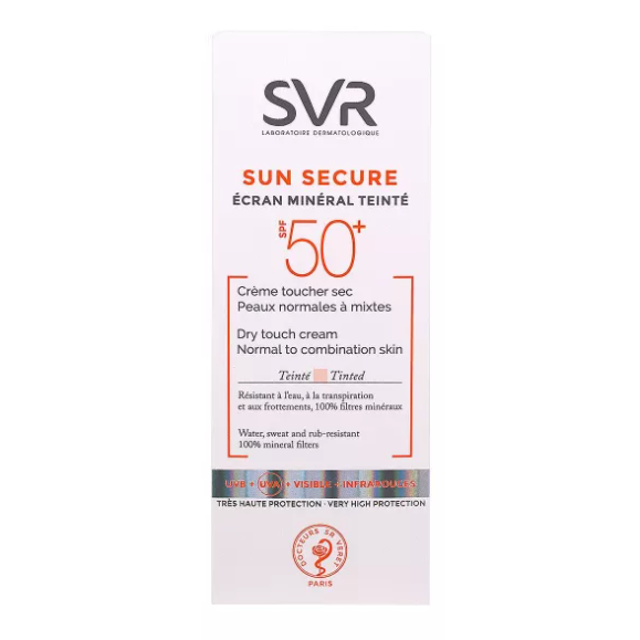 SVR Sun Secure sunscreen packaging on a white background