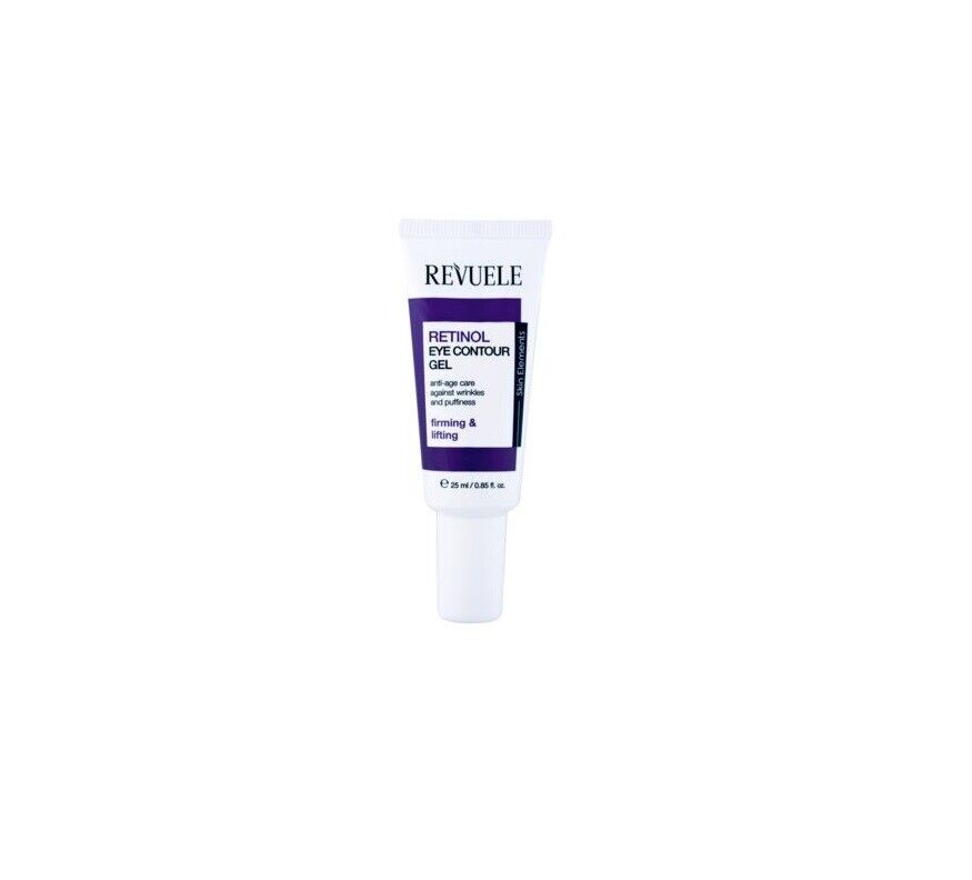Revuele eye contour gel tube on a white background