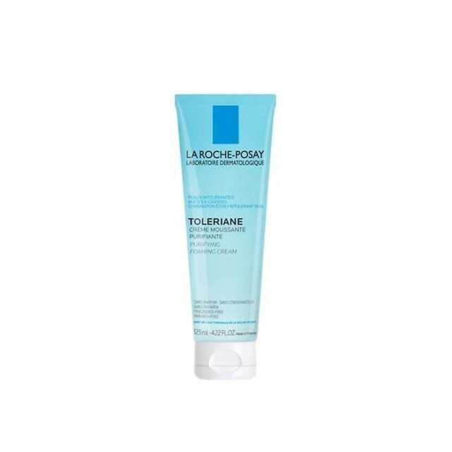La Roche-Posay Toleriane cleansing cream tube on a white background