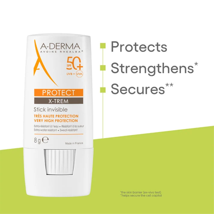 A-Derma Protect Invisible Sunscreen Stick SPF50+ I Body - face - lips