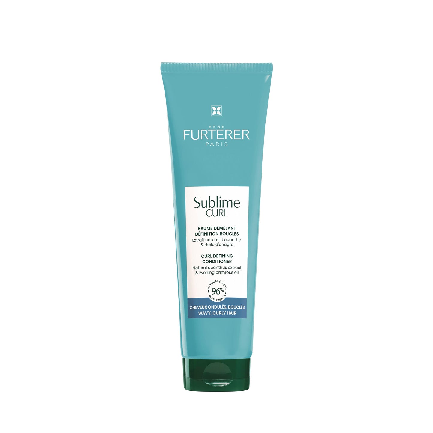 Tube of Sublime Curl hair product by Furterer on a white background