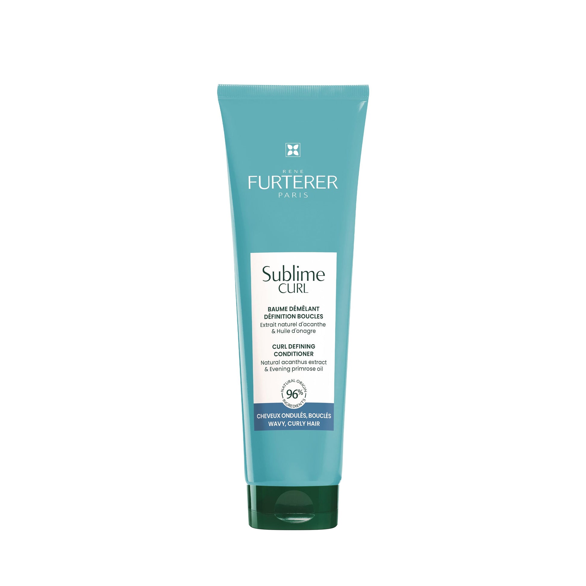 Tube of Sublime Curl hair product by Furterer on a white background