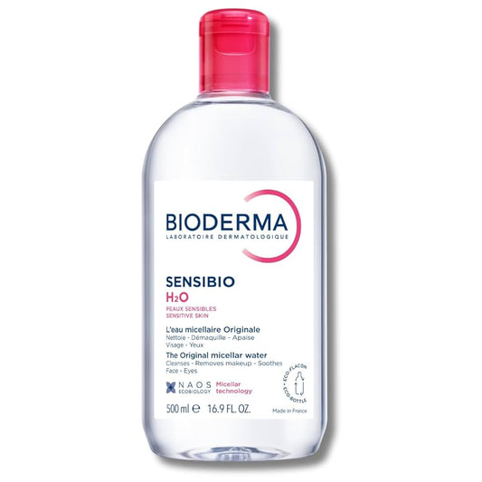 Bioderma Sensibio H2O bottle on a white background