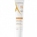 A-Derma sunscreen tube on a white background