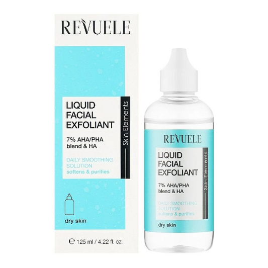 Revuele Liquid Facial Exfoliant bottle and packaging on a white background