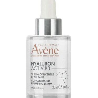 Avene Hyaluron Activ B3 serum bottle on a white background