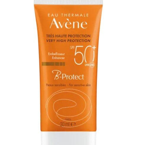 Avene sunscreen tube with SPF 50+ on a white background