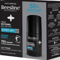 Beesline Whitening Roll-on Deo packaging with discount offer on a gray background