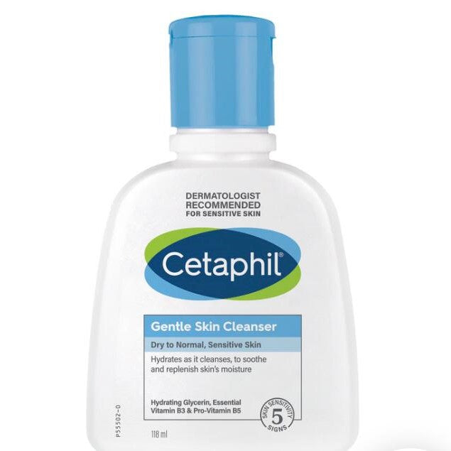 Cetaphil Gentle Skin Cleanser bottle on a white background