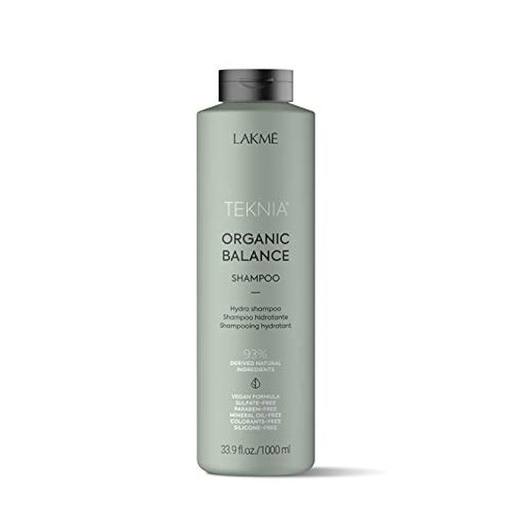 Lakme Teknia Organic Balance shampoo bottle on a white background