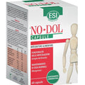 NO-DOL Capsule packaging with a wooden mannequin on a white background