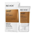 Revox Just Daily Sun Shield sunscreen packaging and tube on a white background