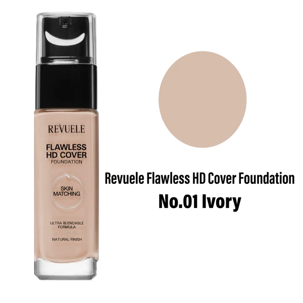 Revuele flawless Hd cover foundation 01 Ivory