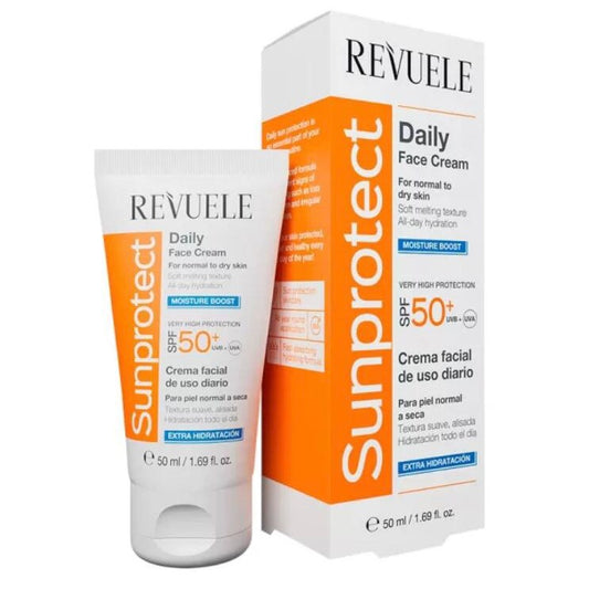 Revuele Sunprotect Daily Face Cream with packaging on a white background