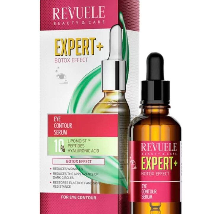 Revuele Expert+ eye contour serum with packaging on a white background