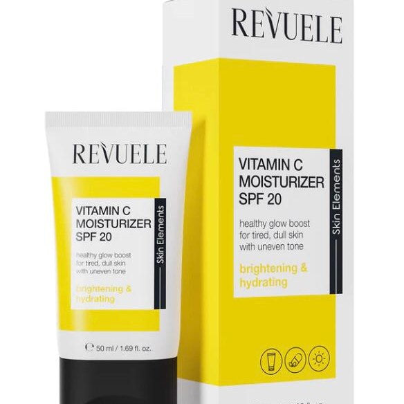Revuele Vitamin C Moisturizer SPF 20 with packaging on a white background