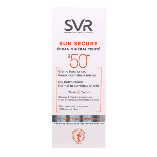 SVR Sun Secure sunscreen packaging on a white background