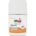 Sebamed balsam deo bottle on a white background