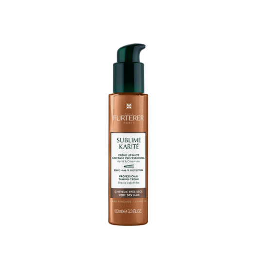 Hair care product bottle with visible brand on a white background