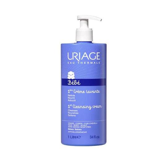 Uriage Bébé cleansing cream bottle on a white background