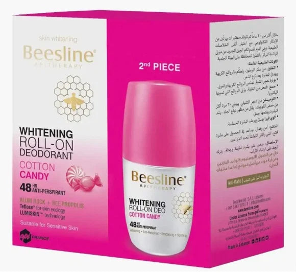 Beesline Whitening Roll-On Deodorant - Cotton Candy