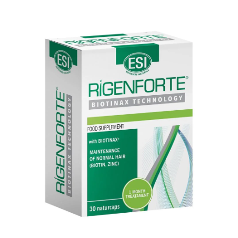 Box of Rigenforte food supplement with ESI branding on a white background