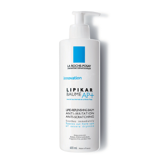 La Roche-Posay Lipikar Baume AP+ bottle on a white background