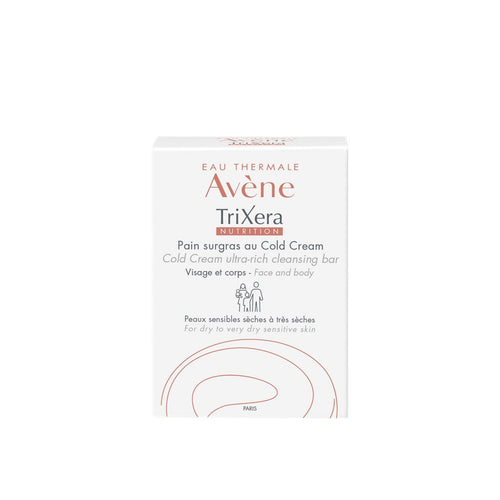 Avene TriXera cleansing bar packaging on a white background