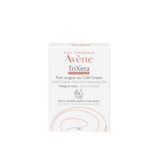 Avene TriXera cleansing bar packaging on a white background