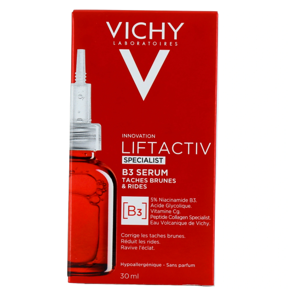 Vichy Liftactiv B3 Serum packaging on a white background