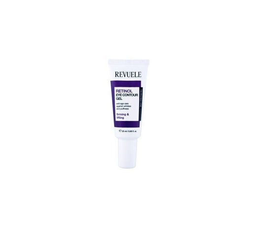 Revuele eye contour gel tube on a white background
