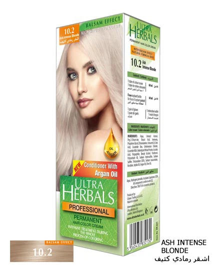 Ultra Herbals Professional Hair Color Cream 10.2 Intense Blonde