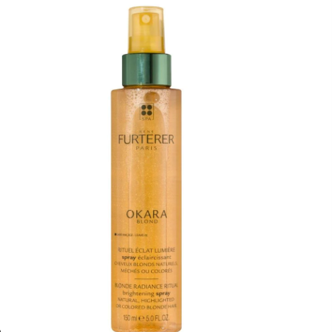 Furterer Okara Blonde hair spray bottle on a white background