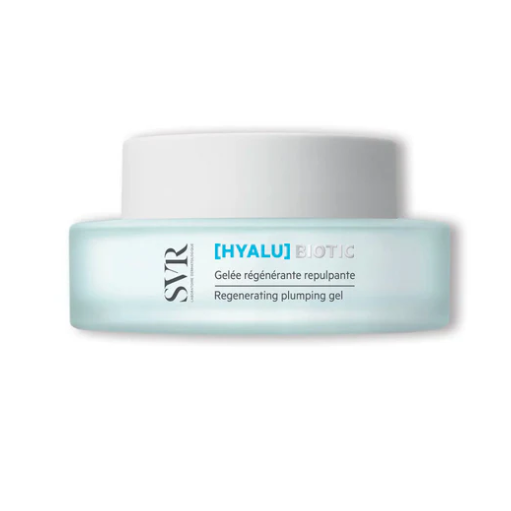 SVR Hyalu Biotic regenerating plumping gel jar on a white background