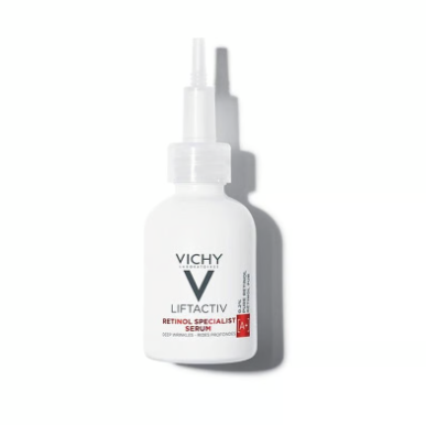Vichy LiftActiv Retinol Specialist Serum bottle on a white background