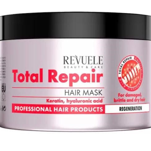 Revuele Total Repair hair mask jar on a white background
