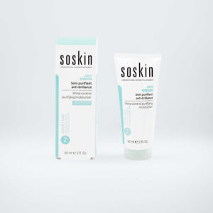 Two Soskin skincare products on a light gray background