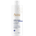 Avene after-sun lotion bottle on a white background