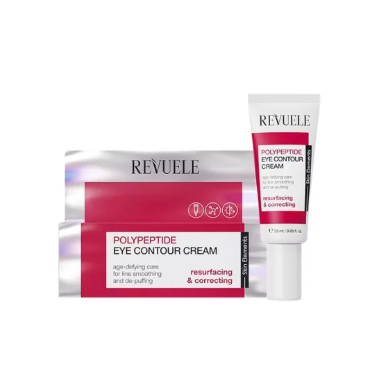 Revuele Polypeptide Eye Contour Cream packaging on a white background