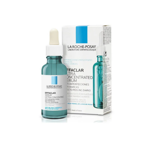 La Roche-Posay Effaclar serum bottle and packaging on a white background